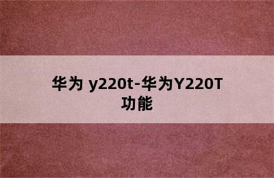 华为 y220t-华为Y220T功能